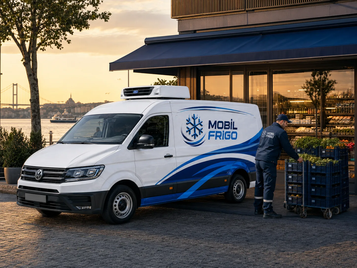 Mobil Frigo Boğaz manzaralı market ve perakende mikro dağıtım teslimatı