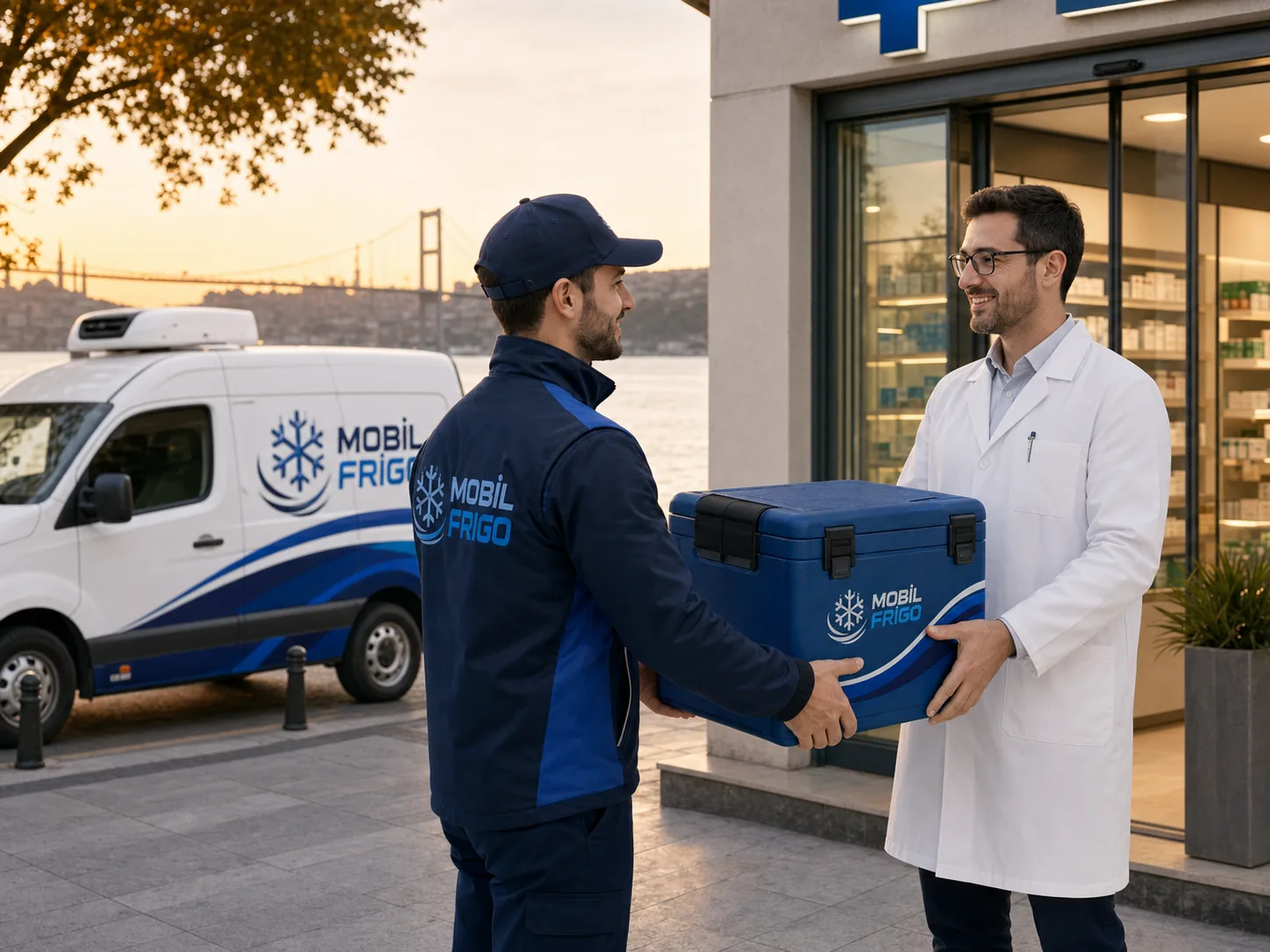 Mobil Frigo Boğaz manzaralı medikal ve eczane mikro dağıtım teslimatı